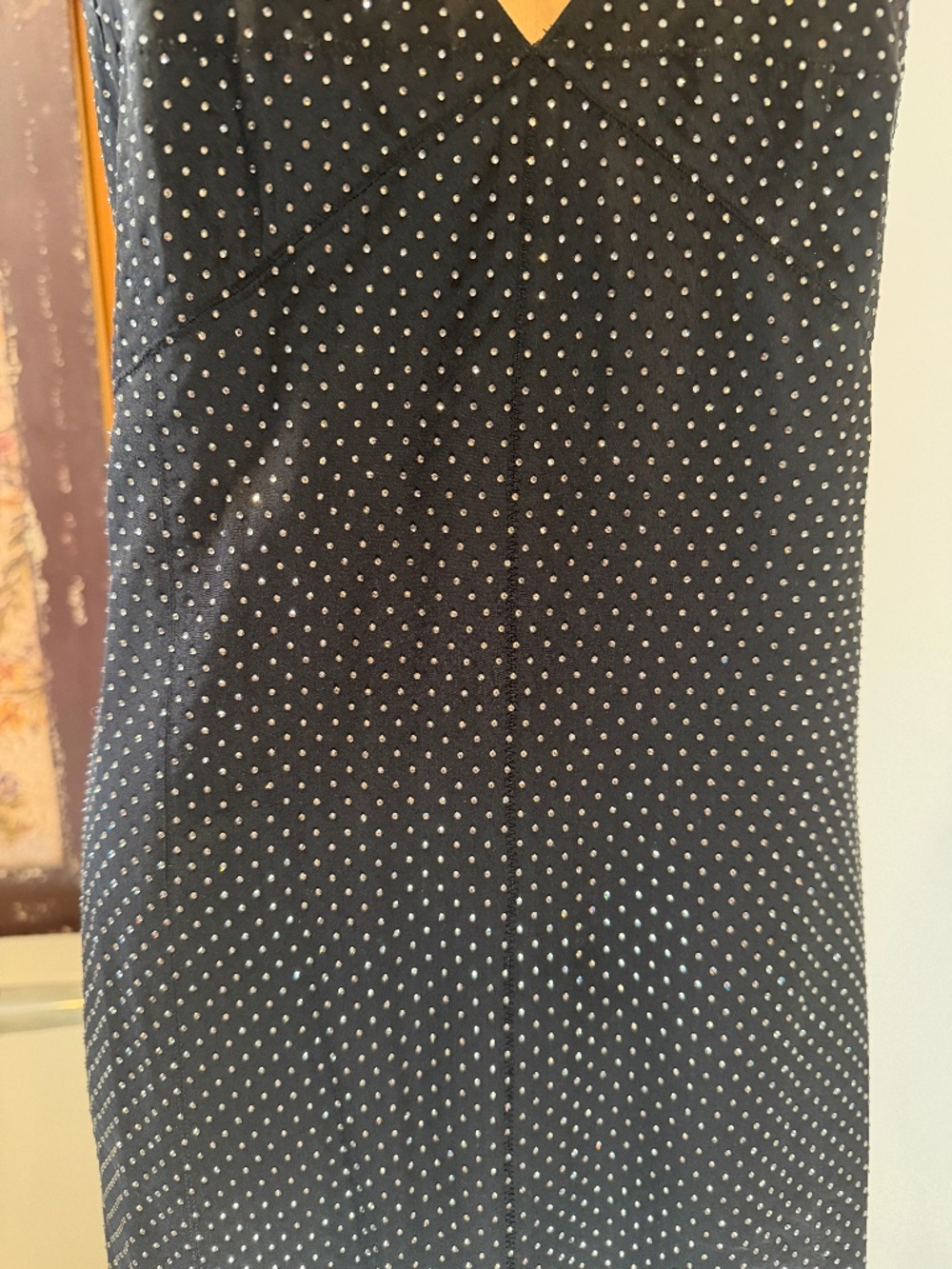 NWT Zadig & Voltaire Rohana Rhinestone Silk Mini Dress Black Size Small - Picture 4 of 11